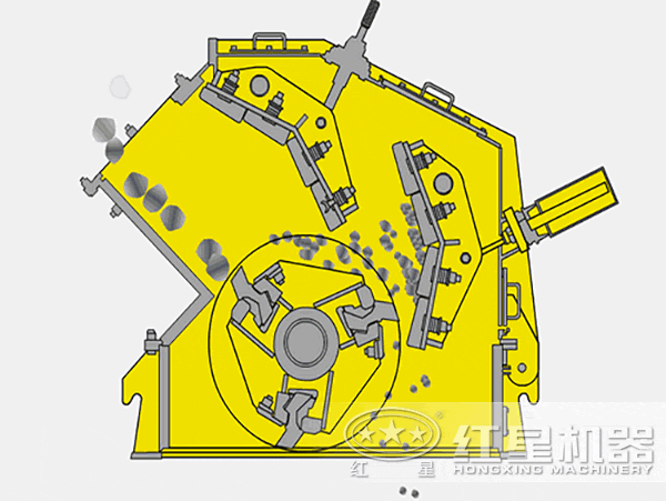 反擊式破碎機動態工作原理圖