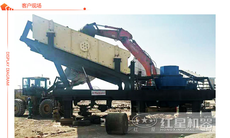 車載流動式打沙機作業現場