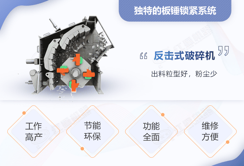 錘式反擊式破碎機(jī)工作原理