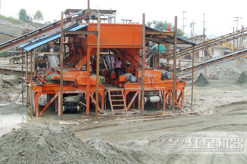 小型制沙場作業現場