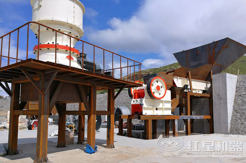 湖北黃岡花崗巖碎石作業現場