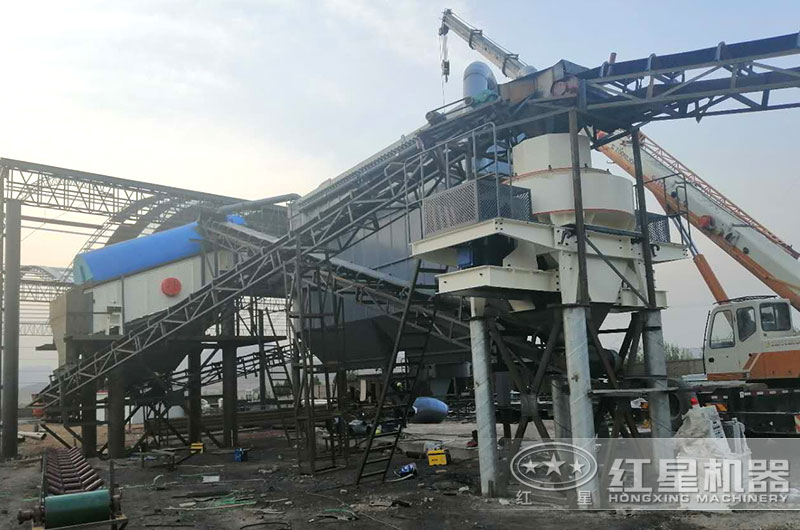 石料制砂機生產現場